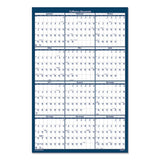 House of Doolittle™ Recycled Yearly Reversible Wall Calendar Non-laminated, 24 X 37, White-blue Sheets, 12-month (jan To Dec): 2022 freeshipping - TVN Wholesale