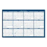 House of Doolittle™ Recycled Yearly Reversible Wall Calendar Non-laminated, 24 X 37, White-blue Sheets, 12-month (jan To Dec): 2022 freeshipping - TVN Wholesale