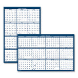 House of Doolittle™ Recycled Yearly Reversible Wall Calendar Non-laminated, 24 X 37, White-blue Sheets, 12-month (jan To Dec): 2022 freeshipping - TVN Wholesale