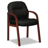 HON® Pillow-soft 2190 Guest Arm Chair, 23.5" X 27.5" X 35.5", Black Seat-back, Mahogany Base freeshipping - TVN Wholesale