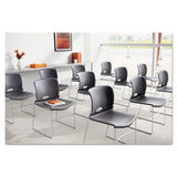 HON® Olson Stacker High Density Chair, Supports Up To 300 Lb, Regatta Seat-back, Chrome Base, 4-carton freeshipping - TVN Wholesale