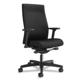HON® Ignition 2.0 Upholstered Mid-back Task Chair With Lumbar, Supports 300 Lb, 17" To 22" Seat, Iron Ore Seat-back, Black Base freeshipping - TVN Wholesale