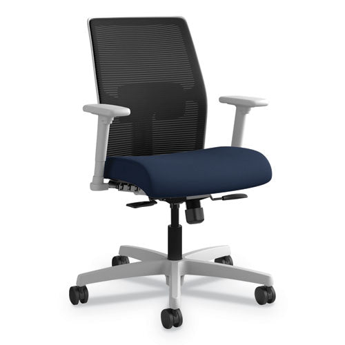 HON® Ignition Series Mesh Mid-back Work Chair, Supports Up To 300 Lb, 17" To 22" Seat Height, Peacock Seat, Black Back-base freeshipping - TVN Wholesale