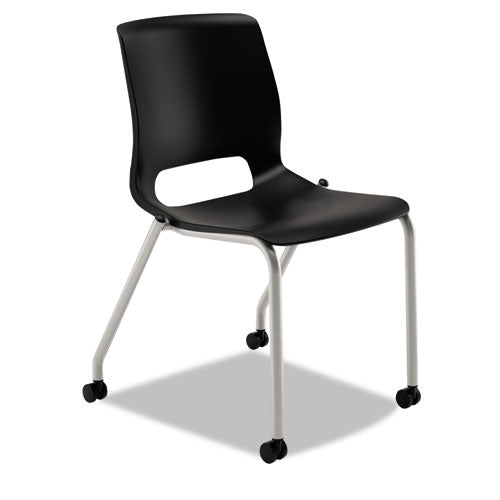 HON® Motivate Four-leg Stacking Chair, Supports Up To 300 Lb, Morel Seat, Shadow Back, Platinum Base, 2-carton freeshipping - TVN Wholesale