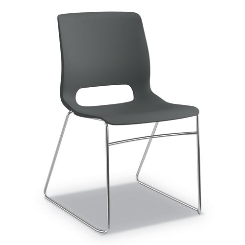 HON® Motivate High-density Stacking Chair, Supports Up To 300 Lb, Shadow Seat, Shadow Back, Chrome Base, 4-carton freeshipping - TVN Wholesale