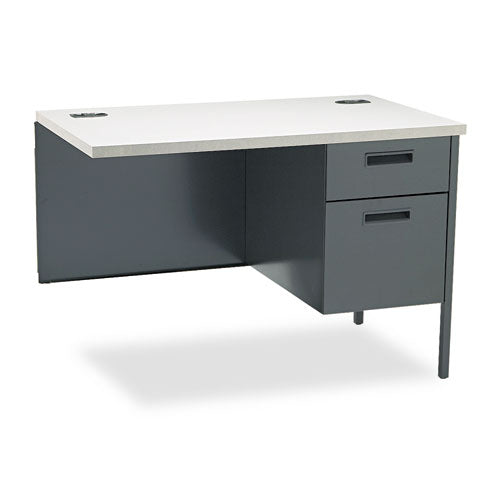 HON® Metro Classic Series Workstation Return, Left, 42w X 24d, Mahogany-charcoal freeshipping - TVN Wholesale