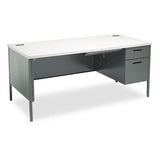 HON® Metro Classic Series Left Pedestal "l" Workstation Desk, 66" X 30" X 29.5", Mocha-black freeshipping - TVN Wholesale
