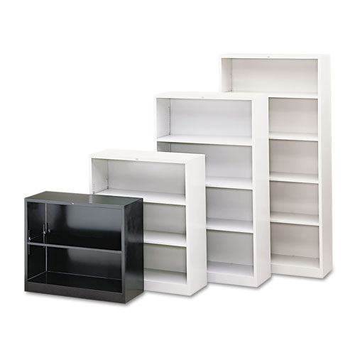HON® Metal Bookcase, Six-shelf, 34-1-2w X 12-5-8d X 81-1-8h, Putty freeshipping - TVN Wholesale