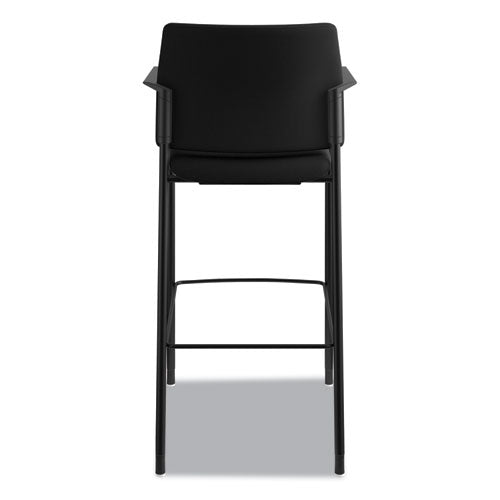 HON® Accommodate Series Cafe Stool With Fixed Arms, Supports Up To 300 Lb, 30" Seat Height, Black freeshipping - TVN Wholesale