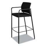 HON® Accommodate Series Cafe Stool With Fixed Arms, Supports Up To 300 Lb, 30" Seat Height, Black freeshipping - TVN Wholesale