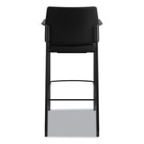 HON® Accommodate Series Cafe Stool With Fixed Arms, Supports Up To 300 Lb, 30" Seat Height, Black freeshipping - TVN Wholesale