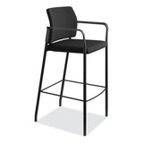 HON® Accommodate Series Cafe Stool With Fixed Arms, Supports Up To 300 Lb, 30" Seat Height, Black freeshipping - TVN Wholesale
