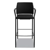 HON® Accommodate Series Cafe Stool With Fixed Arms, Supports Up To 300 Lb, 30" Seat Height, Black freeshipping - TVN Wholesale