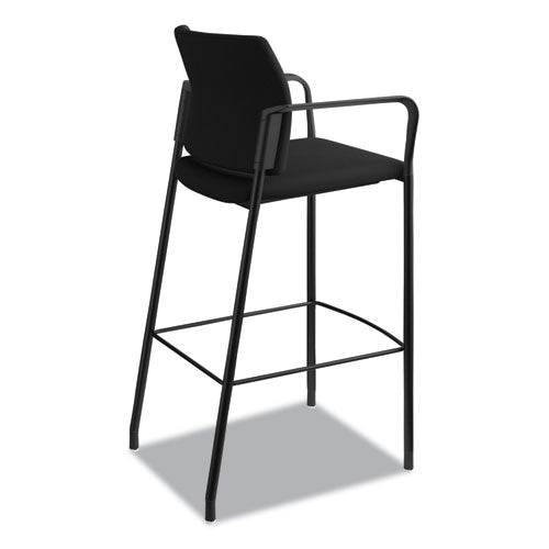 HON® Accommodate Series Cafe Stool With Fixed Arms, Supports Up To 300 Lb, 30" Seat Height, Black freeshipping - TVN Wholesale