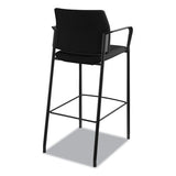 HON® Accommodate Series Cafe Stool With Fixed Arms, Supports Up To 300 Lb, 30" Seat Height, Black freeshipping - TVN Wholesale