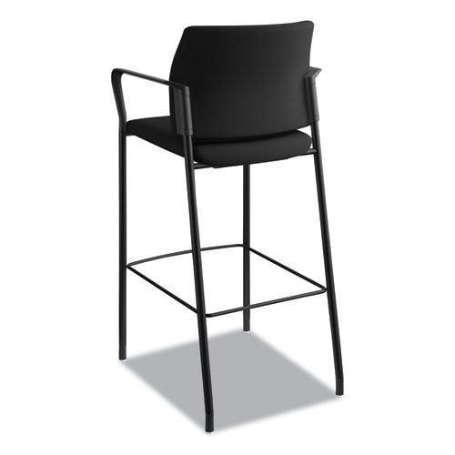 HON® Accommodate Series Cafe Stool With Fixed Arms, Supports Up To 300 Lb, 30" Seat Height, Black freeshipping - TVN Wholesale