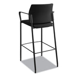 HON® Accommodate Series Cafe Stool With Fixed Arms, Supports Up To 300 Lb, 30" Seat Height, Black freeshipping - TVN Wholesale