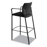 HON® Accommodate Series Cafe Stool With Fixed Arms, Supports Up To 300 Lb, 30" Seat Height, Black freeshipping - TVN Wholesale