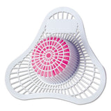 HOSPECO® Health Gards Urinal Screen With Non-para Block, Cherry Scent, White-pink, Cherry, Dozen freeshipping - TVN Wholesale