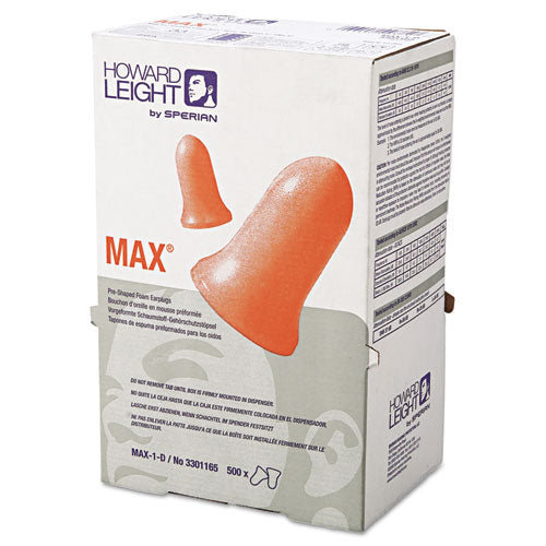 Howard Leight® by Honeywell Max-1 D Single-use Earplugs, Cordless, 33nrr, Coral, Ls 500 Refill freeshipping - TVN Wholesale