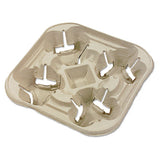 Chinet® Strongholder Molded Fiber Cup Tray, 8 Oz To 22 Oz, Four Cups, White, 300-carton freeshipping - TVN Wholesale