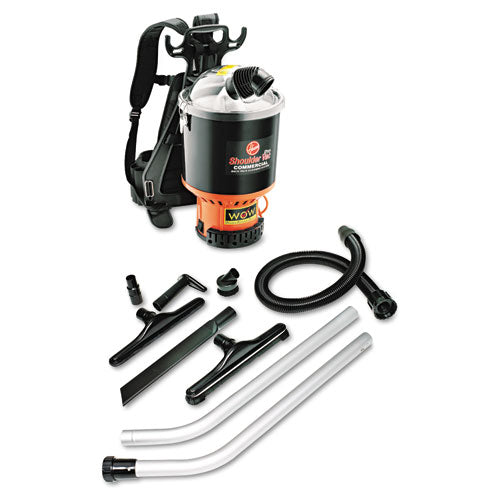 Hoover® Commercial Backpack Vacuum, 6.4 Qt Tank Capacity, Black freeshipping - TVN Wholesale