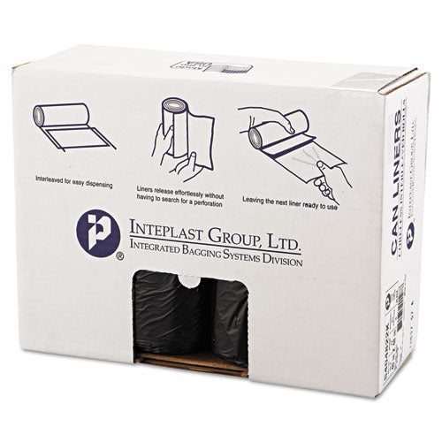 Inteplast Group High-density Interleaved Commercial Can Liners, 45 Gal, 22 Microns, 40" X 48", Black, 150-carton freeshipping - TVN Wholesale