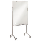 Iceberg Clarity Mobile Easel With Integrated Glass Marker Board, 36 X 48 X 72, Steel freeshipping - TVN Wholesale
