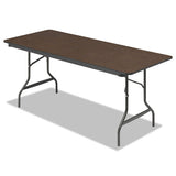 Iceberg Officeworks Classic Wood-laminate Folding Table, Straight Legs, 48 X 24 X 29, Walnut freeshipping - TVN Wholesale