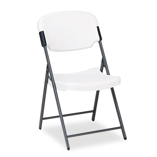 Iceberg Rough N Ready Commercial Folding Chair, Supports Up To 350 Lb, Charcoal Seat-back, Silver Base freeshipping - TVN Wholesale