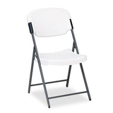 Iceberg Rough N Ready Commercial Folding Chair, Supports Up To 350 Lb, Charcoal Seat-back, Silver Base freeshipping - TVN Wholesale
