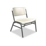 Iceberg Rough N Ready Wide-format Big And Tall Stack Chair, Supports Up To 500 Lb, Black Seat-back, Silver Base, 4-carton freeshipping - TVN Wholesale