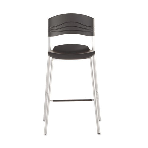 Iceberg Cafeworks Stool, Supports Up To 225 Lb, Graphite Seat-back, Silver Base freeshipping - TVN Wholesale