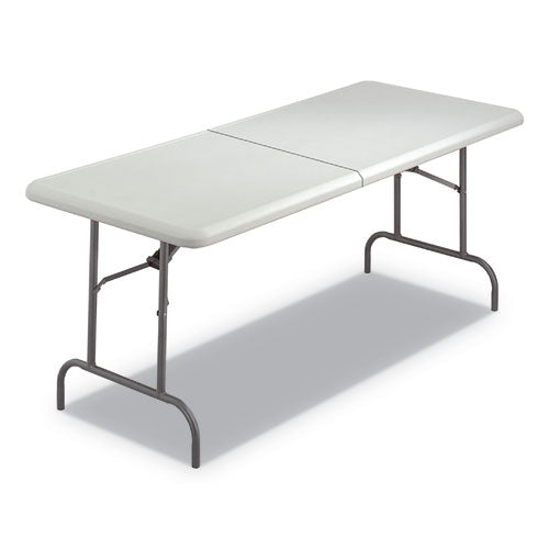 Iceberg Indestructable Classic Folding Table, Round Top, 200 Lb Capacity, 60" Dia X 29"h, Platinum freeshipping - TVN Wholesale