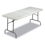 Iceberg Indestructable Classic Folding Table, Round Top, 200 Lb Capacity, 60" Dia X 29"h, Platinum freeshipping - TVN Wholesale