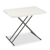 Iceberg Indestructable Classic Personal Folding Table, 30 X 20 X 25 To 28 High, Platinum freeshipping - TVN Wholesale