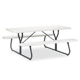 Iceberg Indestructable Classic Picnic Table, 72 X 30 X 29, Platinum-gray freeshipping - TVN Wholesale