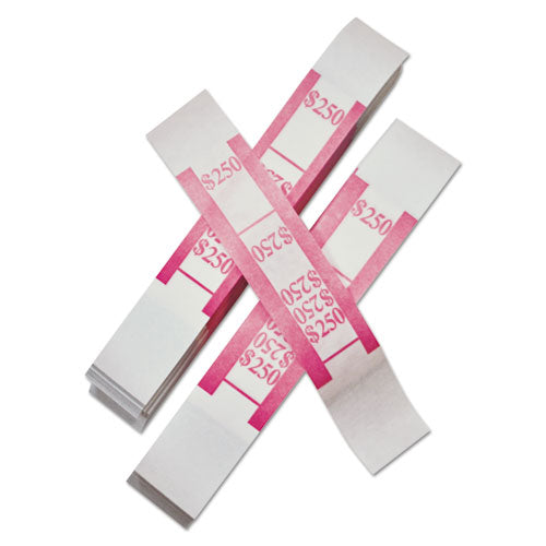 Iconex™ Color-coded Kraft Currency Straps, Dollar Bill, $250, Self-adhesive, 1000-pack freeshipping - TVN Wholesale