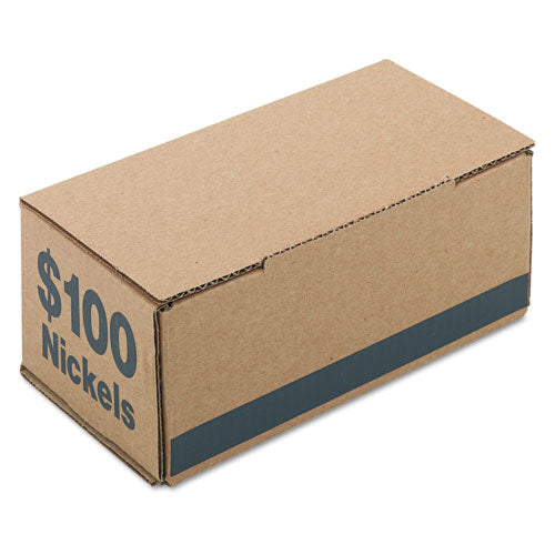 Iconex™ Corrugated Cardboard Coin Storage And Shipping Boxes, Denomination Printed On Side, 9.38 X 4.63 X 3.69, Blue freeshipping - TVN Wholesale