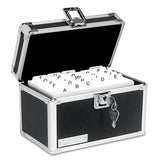 Vaultz® Vaultz Locking Index Card File With Flip Top, Holds 350 3 X 5 Cards, 6 X 4 X 4.25, Black freeshipping - TVN Wholesale
