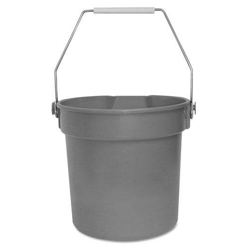 Impact® Deluxe Heavy-duty Bucket, Gray, Polypropylene, 10qt, 10 5-8dia X 10 1-4h freeshipping - TVN Wholesale