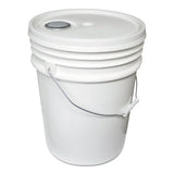 Utility Bucket W-lid, Polyethylene, 5gal, White