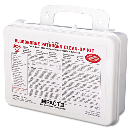 Impact® Bloodborne Pathogen Cleanup Kit, Osha Compliant, Plastic Case freeshipping - TVN Wholesale