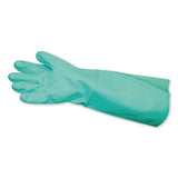 Impact® Long-sleeve Unlined Nitrile Gloves, Powder-free, Green, Medium, 12 Pair-carton freeshipping - TVN Wholesale