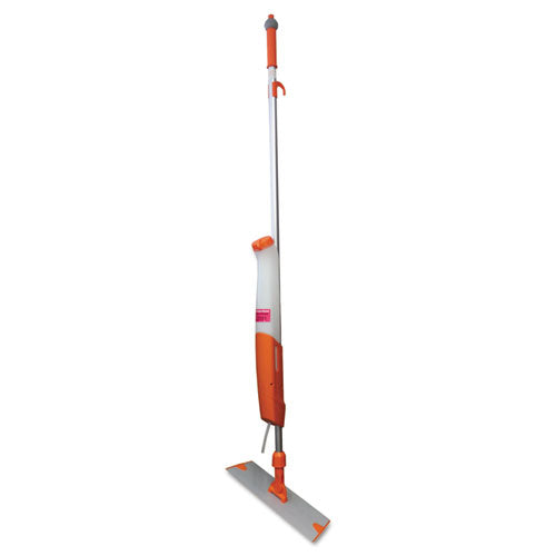 Impact® The Mopster Microfiber Bucketless Mop Handle, 18 X 3 Orange Microfiber Head, 54" Silver Aluminum Handle freeshipping - TVN Wholesale