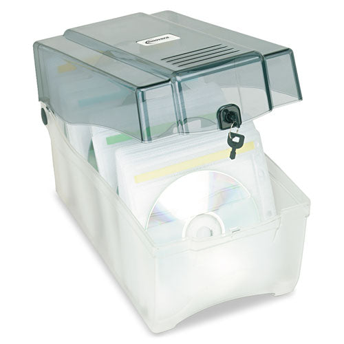 Innovera® Cd-dvd Storage Case, Holds 150 Discs, Clear-smoke freeshipping - TVN Wholesale
