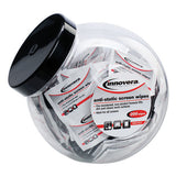 Innovera® Antistatic Screen Cleaning Wipes, 200 Sachets, Fishbowl Black Top freeshipping - TVN Wholesale
