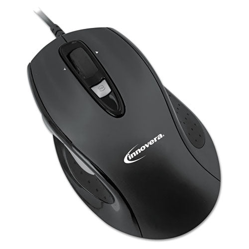 Innovera® Full-size Wired Optical Mouse, Usb 2.0, Right Hand Use, Black freeshipping - TVN Wholesale