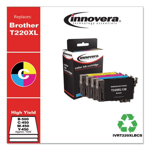 Innovera® Remanufactured Black-cyan-magenta-yellow Ink, Replacement For Epson T220xl (t220xl120-220-320-420), 500-450 Page-yield freeshipping - TVN Wholesale