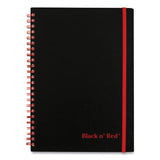 Black n' Red™ Twin Wire Poly Cover Notebook, 1 Subject, Wide-legal Rule, Black Cover, 8.25 X 5.63, 70 Sheets freeshipping - TVN Wholesale